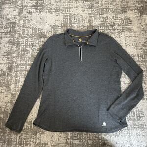 Carhartt Force Pullover Shirt/Jacket Women’s L Long Sleeve Quarter Zip